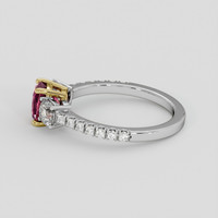 1.12 Ct. Padparadscha Sapphire Ring, 14K Yellow & White 4