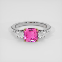 1.61 Ct. Pink Sapphire Ring, 18K Yellow & White 1