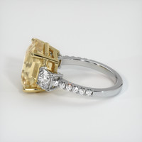 11.02 Ct. Yellow Sapphire Ring, 18K Yellow & White 4