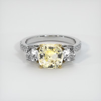 2.28 Ct. Yellow Sapphire Ring, 18K Yellow & White 1