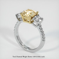 2.28 Ct. Yellow Sapphire Ring, 18K Yellow & White 2