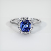3.66 Ct. Blue Sapphire Ring, Platinum 950 1