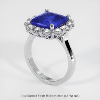 4.13 Ct. Blue Sapphire Ring, Platinum 950 2