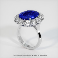 10.19 Ct. Sapphire Ring, Platinum 950 2