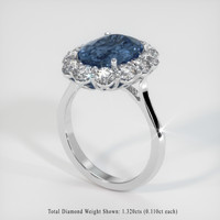 3.40 Ct. Sapphire Ring, Platinum 950 2