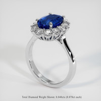 2.80 Ct. Sapphire Ring, Platinum 950 2