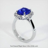 4.45 Ct. Sapphire Ring, Platinum 950 2