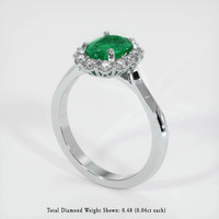 1.13 Ct. Emerald Ring, Platinum 950 2