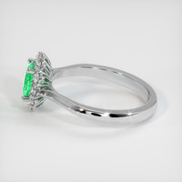 0.70 Ct. Emerald Ring, Platinum 950 4