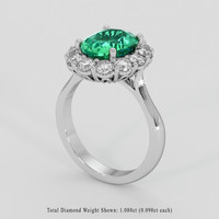 2.56 Ct. Emerald Ring, Platinum 950 2