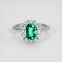 1.18 Ct. Emerald Ring, Platinum 950 1