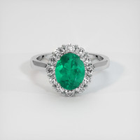 1.42 Ct. Emerald Ring, Platinum 950 1