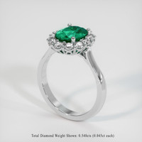 1.42 Ct. Emerald Ring, Platinum 950 2