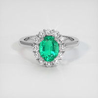 1.24 Ct. Emerald Ring, Platinum 950 1