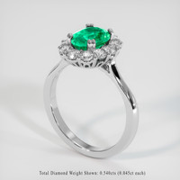 1.24 Ct. Emerald Ring, Platinum 950 2