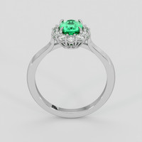 0.74 Ct. Emerald Ring, Platinum 950 3