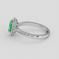 0.74 Ct. Emerald Ring, Platinum 950 4