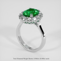 2.18 Ct. Emerald Ring, Platinum 950 2
