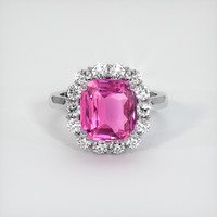 3.05 Ct. Pink Sapphire Ring, Platinum 950 1