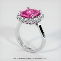 3.05 Ct. Pink Sapphire Ring, Platinum 950 2