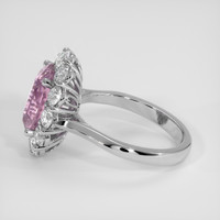 4.96 Ct. Purplish Pink Sapphire Ring, Platinum 950 4