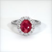 2.31 Ct. Ruby Ring, Platinum 950 1