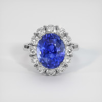 6.29 Ct. Blue Sapphire Ring, Platinum 950 1