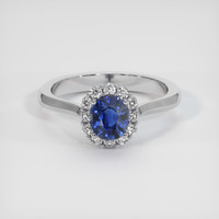 1.30 Ct. Sapphire Ring, Platinum 950 1