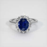 2.25 Ct. Sapphire Ring, Platinum 950 1