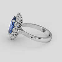 3.55 Ct. Blue Sapphire Ring, Platinum 950 4