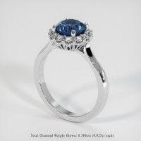 1.30 Ct. Sapphire Ring, Platinum 950 2