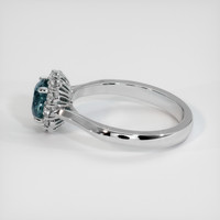 1.12 Ct. Greenish Blue Sapphire Ring, Platinum 950 4