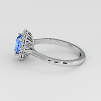 1.23 Ct. Blue Sapphire Ring, Platinum 950 4