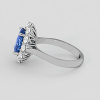 2.53 Ct. Blue Sapphire Ring, Platinum 950 4