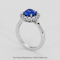 3.04 Ct. Blue Sapphire Ring, Platinum 950 2