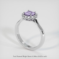 1.26 Ct. Purple Sapphire Ring, Platinum 950 2
