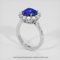4.33 Ct. Blue Sapphire Ring, Platinum 950 2