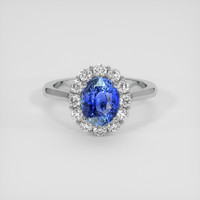 2.51 Ct. Blue Sapphire Ring, Platinum 950 1