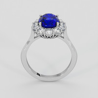 3.08 Ct. Blue Sapphire Ring, Platinum 950 3
