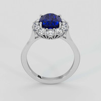 3.83 Ct. Blue Sapphire Ring, Platinum 950 3