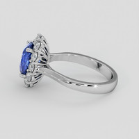 2.34 Ct. Blue Sapphire Ring, Platinum 950 4