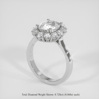 2.23 Ct. White Sapphire Ring, Platinum 950 2