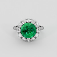 4.36 Ct. Emerald Ring, Platinum 950 1