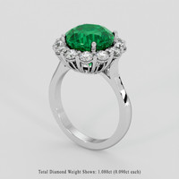 4.36 Ct. Emerald Ring, Platinum 950 2