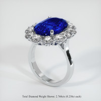7.54 Ct. Sapphire Ring, Platinum 950 2