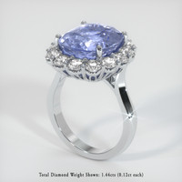 6.98 Ct. Sapphire Ring, Platinum 950 2