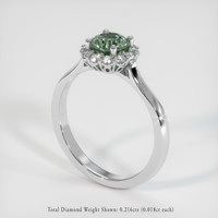 0.90 Ct. Sapphire Ring, Platinum 950 2