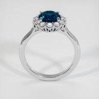 1.68 Ct. Greenish Blue Sapphire Ring, Platinum 950 3