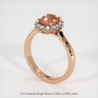 1.35 Ct. Sapphire Ring, 14K Rose Gold 2