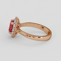 1.54 Ct. Pinkish Red Ruby Ring, 14K Rose Gold 4